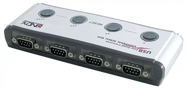 Vente Câble Audio LINDY USB to Serial Converter 4 Port FTDI-Chipset