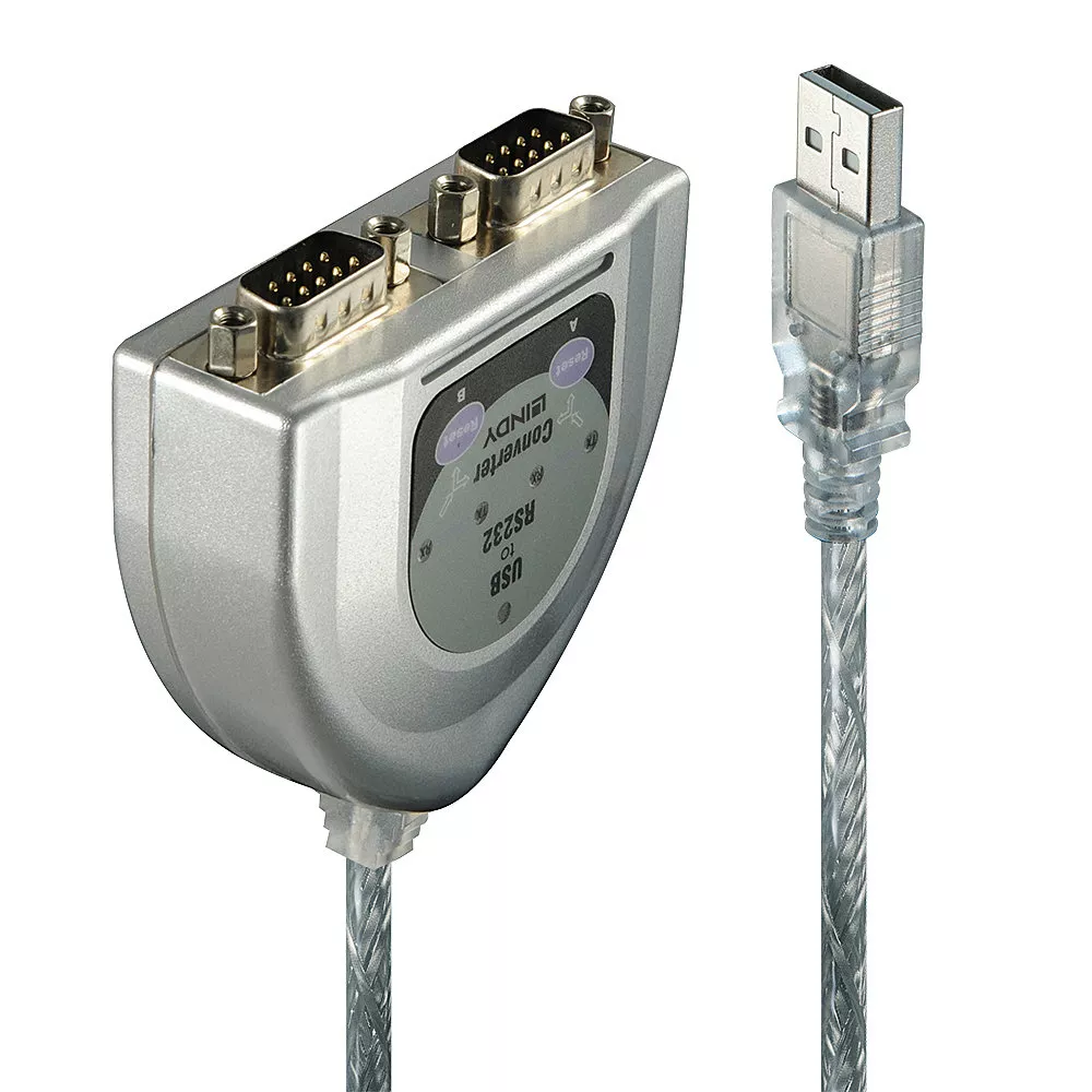 Revendeur officiel Câble Audio LINDY USB RS232 Converter 2 Port Simultaneously connect