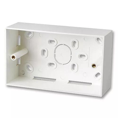 Vente LINDY Surface wall box double UK 147x86x47 white au meilleur prix