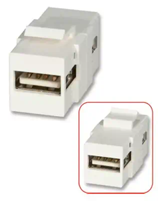 Vente Câble Audio LINDY USB A Double Female keystone module for wall boxes sur hello RSE