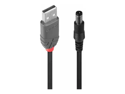 LINDY Adptor Cable USB A male DC 5.5/2.5mm male 1.5m - Lindy - Câble Audio - visuel 2