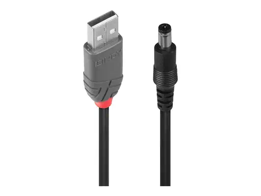 LINDY Adapter Cable USB A male DC 5.5/2.1mm male 1.5m - Lindy - Câble Audio - visuel 2
