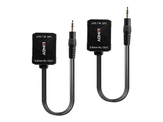 LINDY Stereo Audio Extender Cat.5/6 100m 3.5mm Analog - Lindy - Câble Audio - visuel 3