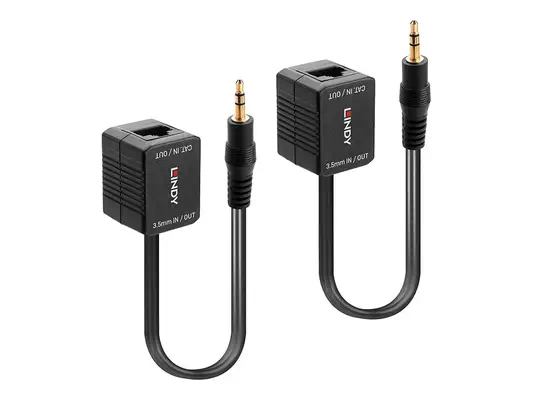 LINDY Stereo Audio Extender Cat.5/6 100m 3.5mm Analog - Lindy - Câble Audio - visuel 4
