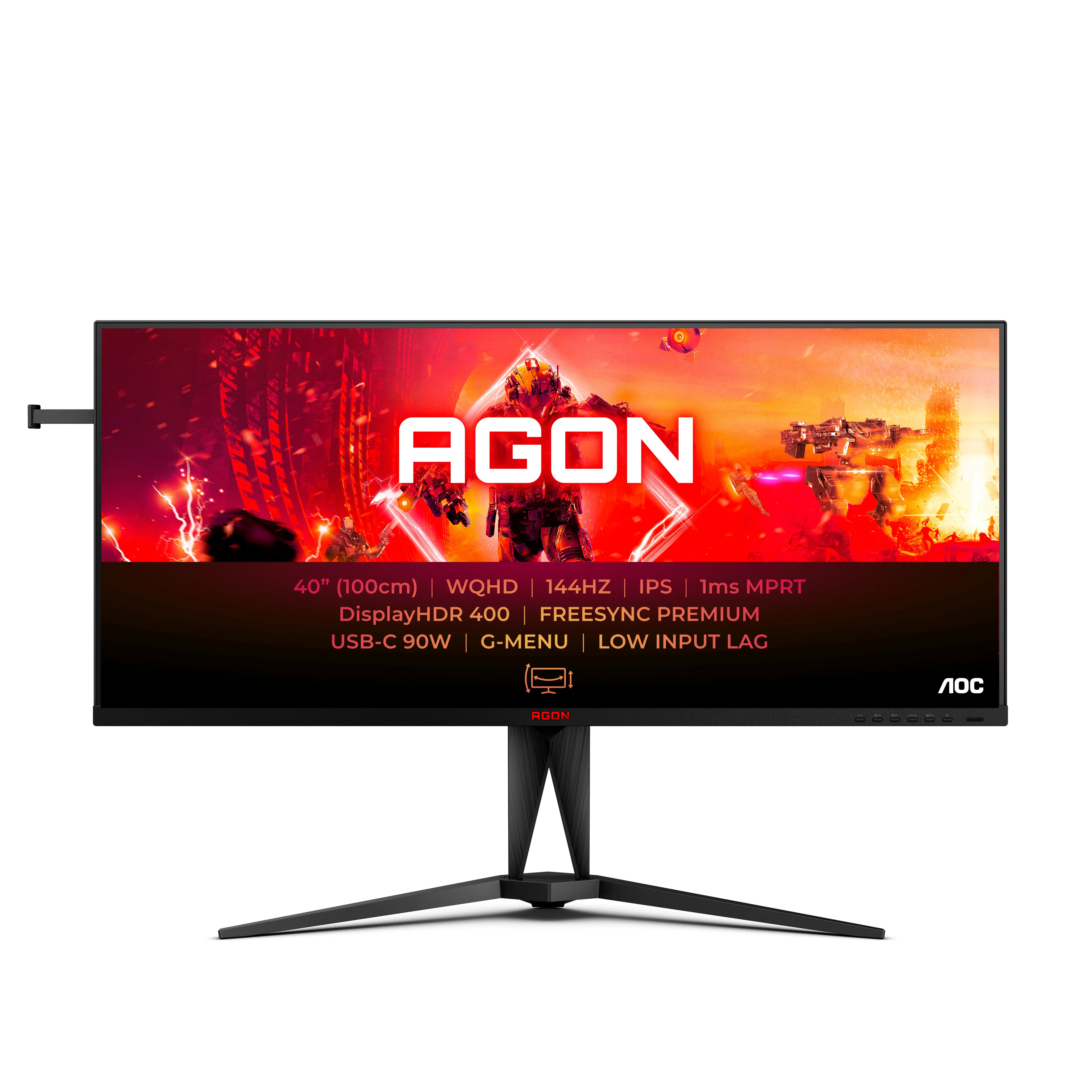 Achat Ecran Ordinateur AOC AG405UXC 40p 21:9 IPS UWQHD 144Hz 4ms 2xHDMI 2 sur hello RSE