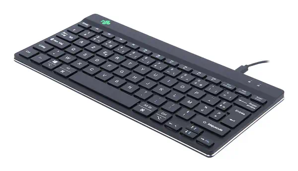 Clavier ergonomique R-Go Compact Break, clavier compact avec logiciel de pause,AZERTY (FR), Filaire, - R-Go Tools - visuel 2