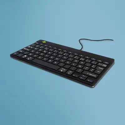 Clavier ergonomique R-Go Compact Break, clavier compact avec logiciel de pause,AZERTY (FR), Filaire, - R-Go Tools - visuel 1
