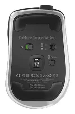 3Dconnexion CadMouse Compact souris Bureau Droitier RF Wireless + Bluetooth + USB Type-C Optique 720 - Souris - visuel 10