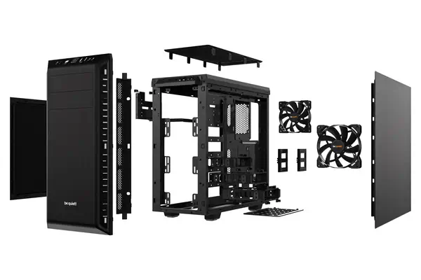 Pure Base 600 Noir | Boîtier PC, Mini ITX / Micro ATX / ATX,1 ventilateur Pure Wings 2 120 mm, 1 ven - be quiet! - Boitier - visuel 4