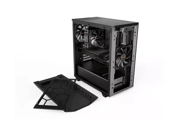 Pure Base 500 noir | Boîtier PC vitré, be quiet! - visuel 1 - hello RSE - DES FONCTIONNALITÉS ATTRACTIVES