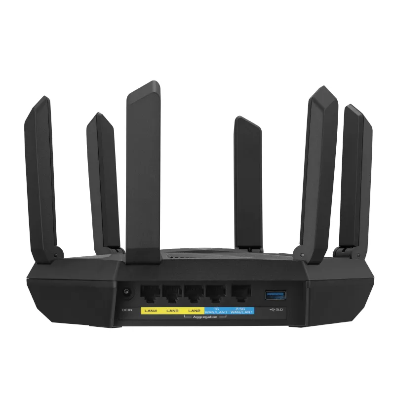 ASUS RT-AXE7800 routeur sans fil Tri-bande (2,4 GHz Asus - visuel 1 - hello RSE - Faible latence et moins d'interférences