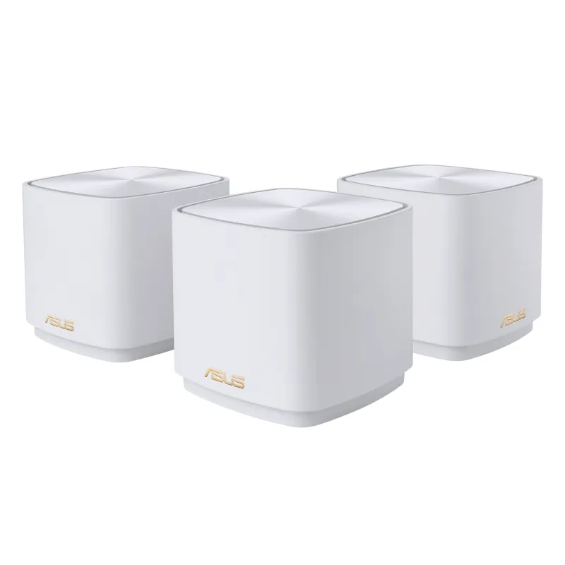ASUS ZenWiFi XD4 PLUS 3 pack White xDSL Asus - visuel 1 - hello RSE - Wi-Fi plus stable avec des connexions filaires entre les hubs ZenWiFi