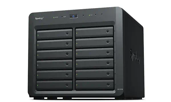 Synology DX1215II Boîtier de disques de stockage Boîtier disque dur/SSD Noir 2.5/3.5" - Accessoire Stockage - visuel 1