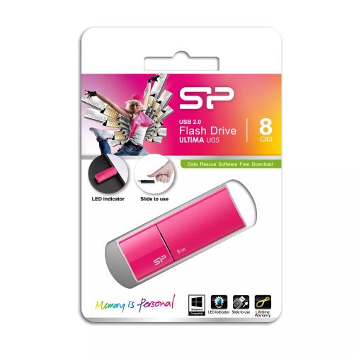 Achat Disque dur Externe SILICON POWER memory USB Ultima U05 8Go USB 2.0 Pink