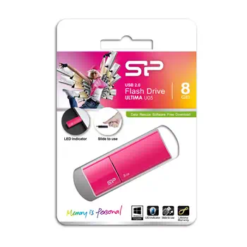 Vente Disque dur Externe SILICON POWER memory USB Ultima U05 8Go USB 2.0 Pink sur hello RSE