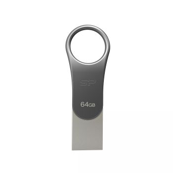 Vente Disque dur Externe SILICON POWER memory USB Mobile C80 64Go USB 3.0 Type-C Silver
