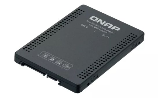Revendeur officiel Adaptateur stockage QNAP 2.5p SATA to dual M.2 2280 SATA drive adapter hardware RAID 0/1