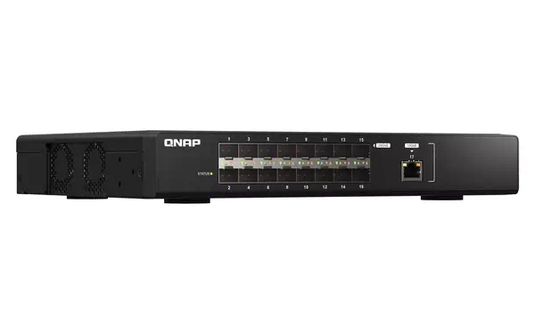 QNAP QSW-M5216-1T commutateur réseau Géré L2 Noir QNAP - visuel 1 - hello RSE - Capacité de commutation élevée de 820 Gbit/s pour les réseaux fédérateurs