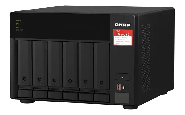 QNAP TVS-675 NAS Tower ZhaoXin KaiXian KX-6000 KX-U6580 8 Go DDR4 0 To QuTS hero Noir - Serveur NAS - visuel 5