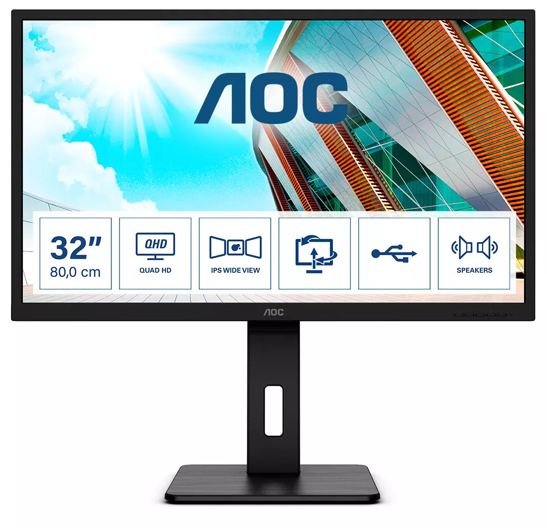Achat AOC Q32P2 31.5p IPS QHD 2560x1440 16:9 1000:1 au meilleur prix
