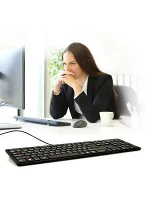 Port Designs 900752-FR clavier Bureau USB AZERTY Français Noir - Clavier - visuel 4
