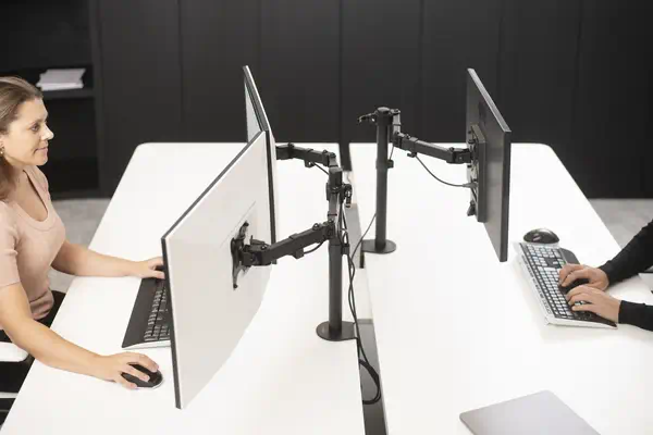 Vision VFM-DPD2B support d'écran plat pour bureau 68,6 cm (27") Noir - Support Fixe & Mobile - visuel 4