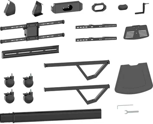 Vision VFM-F20 support d'écran plat pour bureau 177,8 cm (70") Sol Noir - Accessoire Vidéoprojecteur - visuel 2