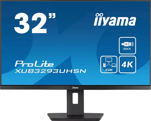 iiyama ProLite XUB3293UHSN-B5 écran plat de PC 80 cm (31.5") 3840 x 2160 pixels 4K Ultra HD LCD Noir - Ecran Ordinateur - visuel 1