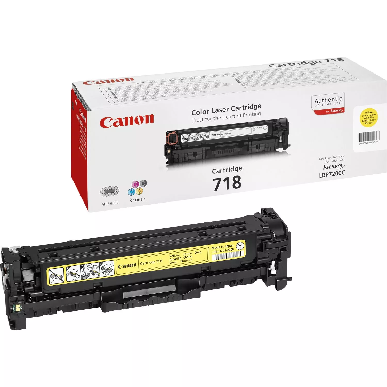 Achat CANON 718 cartouche de toner jaune capacité standard 2.900 et autres produits de la marque Canon