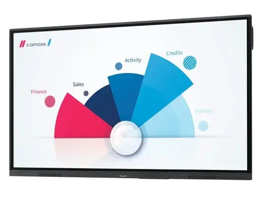 Sharp PN-L862B tableau blanc interactif 2,18 m (86") 3840 x 2160 pixels Écran tactile Noir - Affichage dynamique - visuel 5
