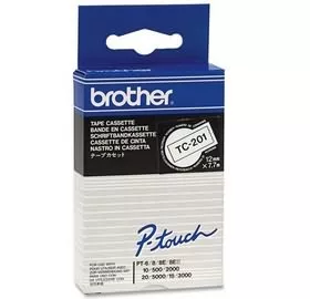Achat BROTHER P-TOUCH TC-201 noir sur blanc 12mm au meilleur prix