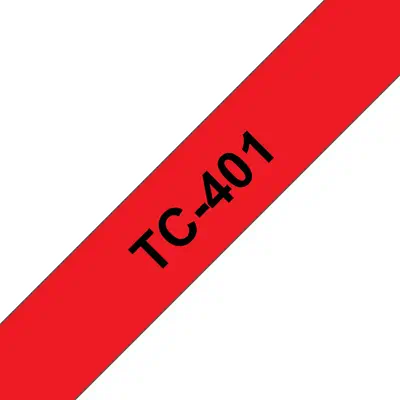 Brother TC-401 ruban d'étiquette Noir sur rouge - Autres consommables - visuel 1