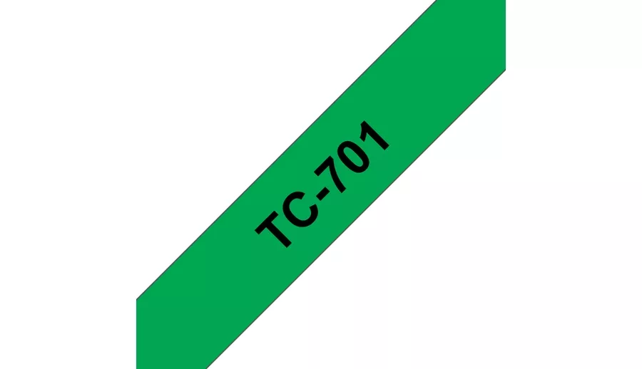 Vente BROTHER P-TOUCH TC-701 noir sur vert 12mm Brother au meilleur prix - visuel 2