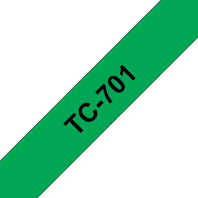 Brother TC-701 ruban d'étiquette Noir sur vert - Autres consommables - visuel 1