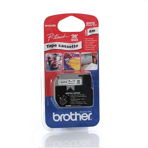 Vente Autres consommables BROTHER MK221S tape cassette white black 4mx9mm none sur hello RSE