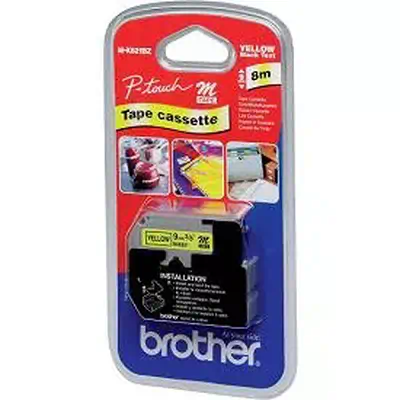 Brother M-K621B ruban d'étiquette Noir sur jaune - Autres consommables - visuel 1