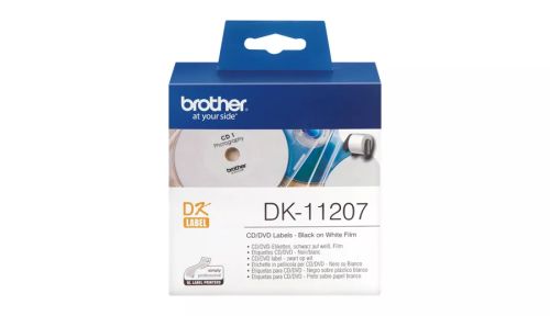 Revendeur officiel BROTHER P-TOUCH DK-11207 die-cut CD / DVD label (film