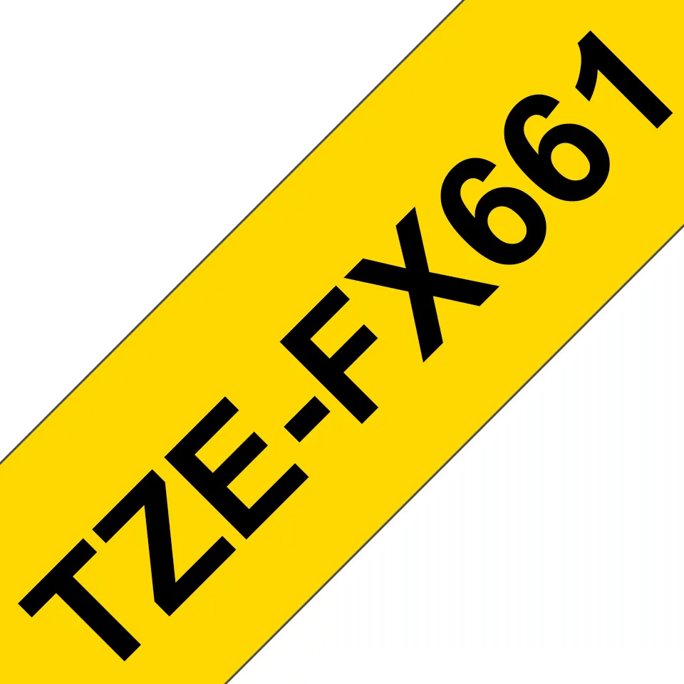 Vente BROTHER TZEFX661 36mm Black on Yellow Flexible ID Brother au meilleur prix - visuel 2