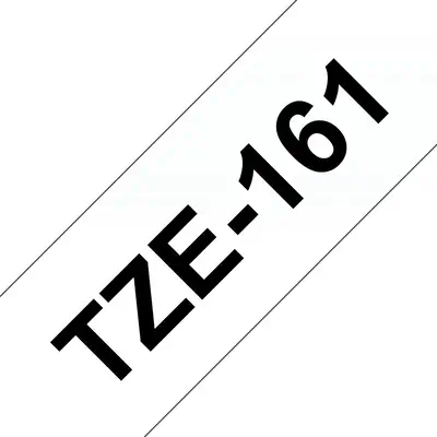 Brother TZE-161 ruban d'étiquette Noir sur transparent - Autres consommables - visuel 1