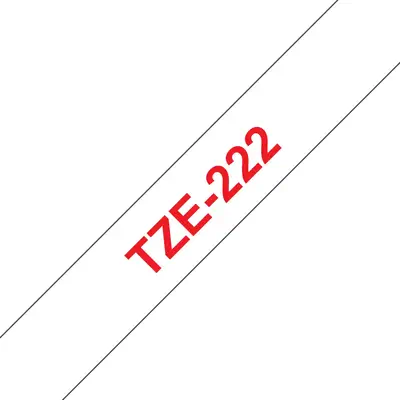 Brother TZE-222 ruban d'étiquette Rouge sur blanc - Autres consommables - visuel 1