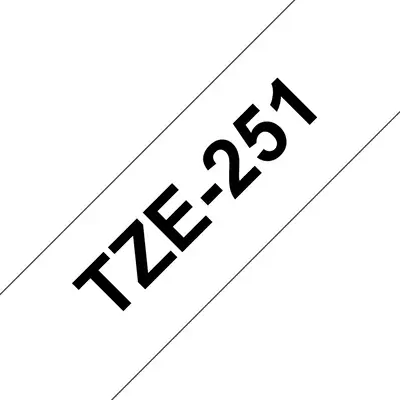 Brother TZE-251 ruban d'étiquette Noir sur blanc - Autres consommables - visuel 1