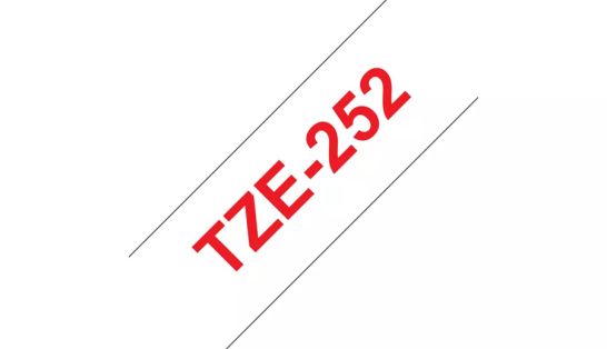 Vente BROTHER P-TOUCH TZE-252 rouge sur blanc 24mm Brother au meilleur prix - visuel 2
