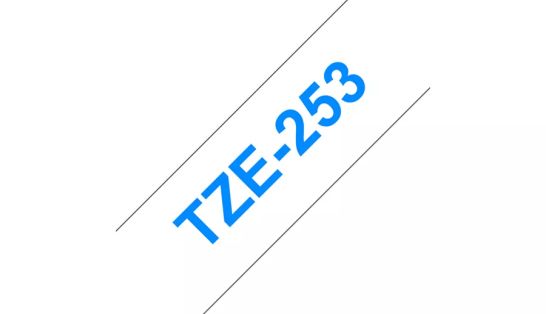 Vente BROTHER P-TOUCH TZE-253 bleu sur blanc 24mm Brother au meilleur prix - visuel 2