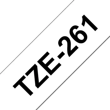 Meilleur prix Brother TZE-261 ruban d'étiquette Noir sur blanc TZ