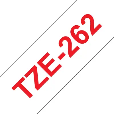 Brother TZE-262 ruban d'étiquette Rouge sur blanc - Autres consommables - visuel 1