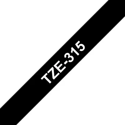Brother TZE315 ruban d'étiquette Blanc sur noir TZe - Autres consommables - visuel 1