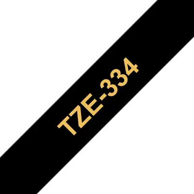 Brother TZE-334 ruban d'étiquette Or sur noir - Autres consommables - visuel 1