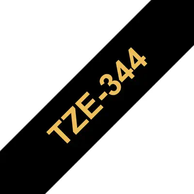 Brother TZE-344 ruban d'étiquette Or sur noir - Autres consommables - visuel 1