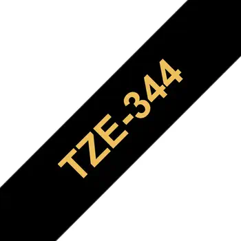 Brother TZE-344 ruban d'étiquette Or sur noir offre
