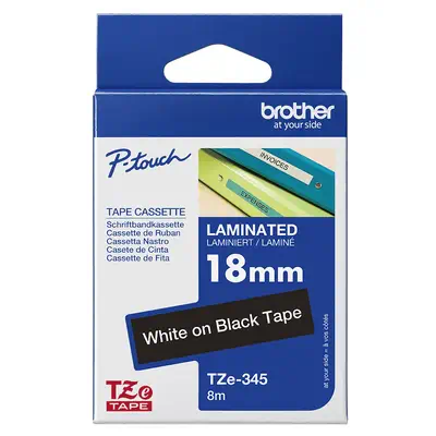 Brother TZE-345 ruban d'étiquette Blanc sur noir - Autres consommables - visuel 3